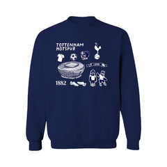 Tottenham Hotspur Vive La Fete Women's Impressions Icons Sweatshirt Sale - Navy 