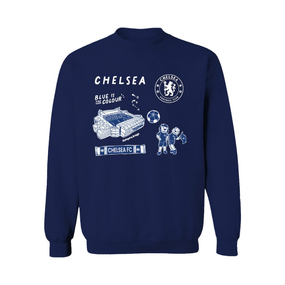 Chelsea Vive La Fete Women's Impressions Icons Sweatshirt on sale - Navy 