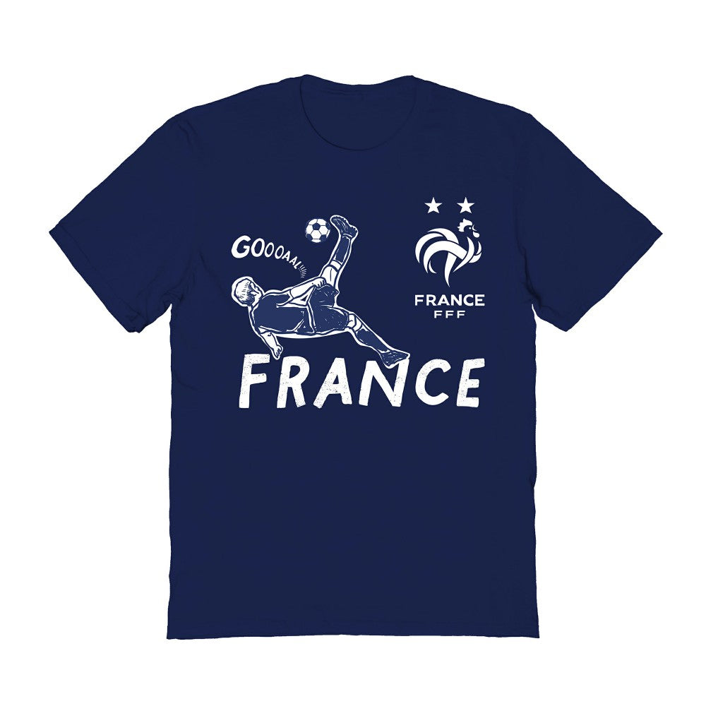 France National Team Vive La Fete Women's Chilena Style T-Shirt for sale - Navy 