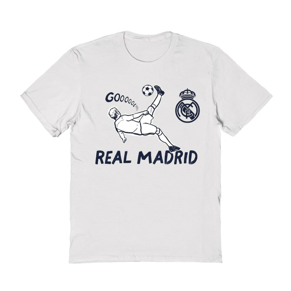 Real Madrid Vive La Fete Women's Chilena Style T-Shirt Discount - White 