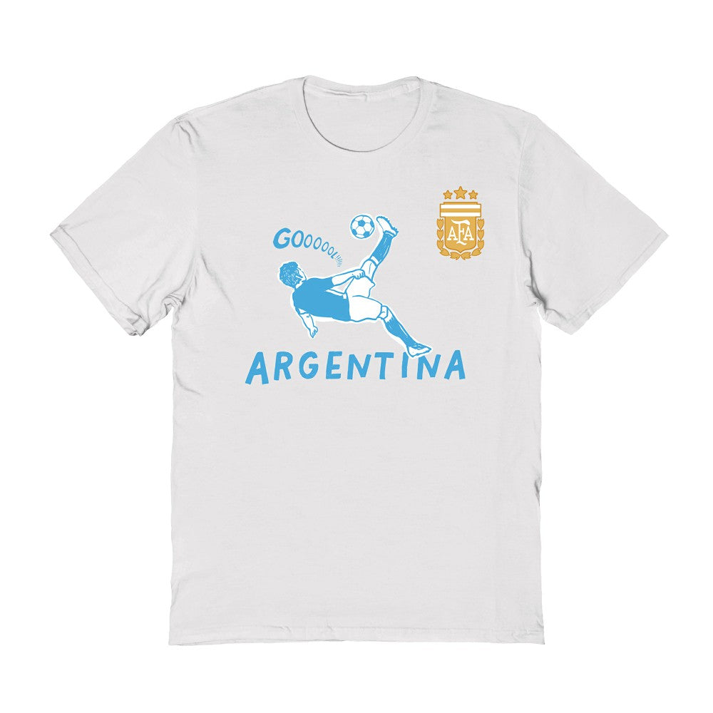 Argentina National Team Vive La Fete Women's Chilena Style T-Shirt for sale - White 