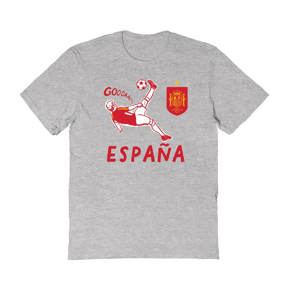 Spain National Team Vive La Fete Women's Chilena Style T-Shirt for sale - Gray 