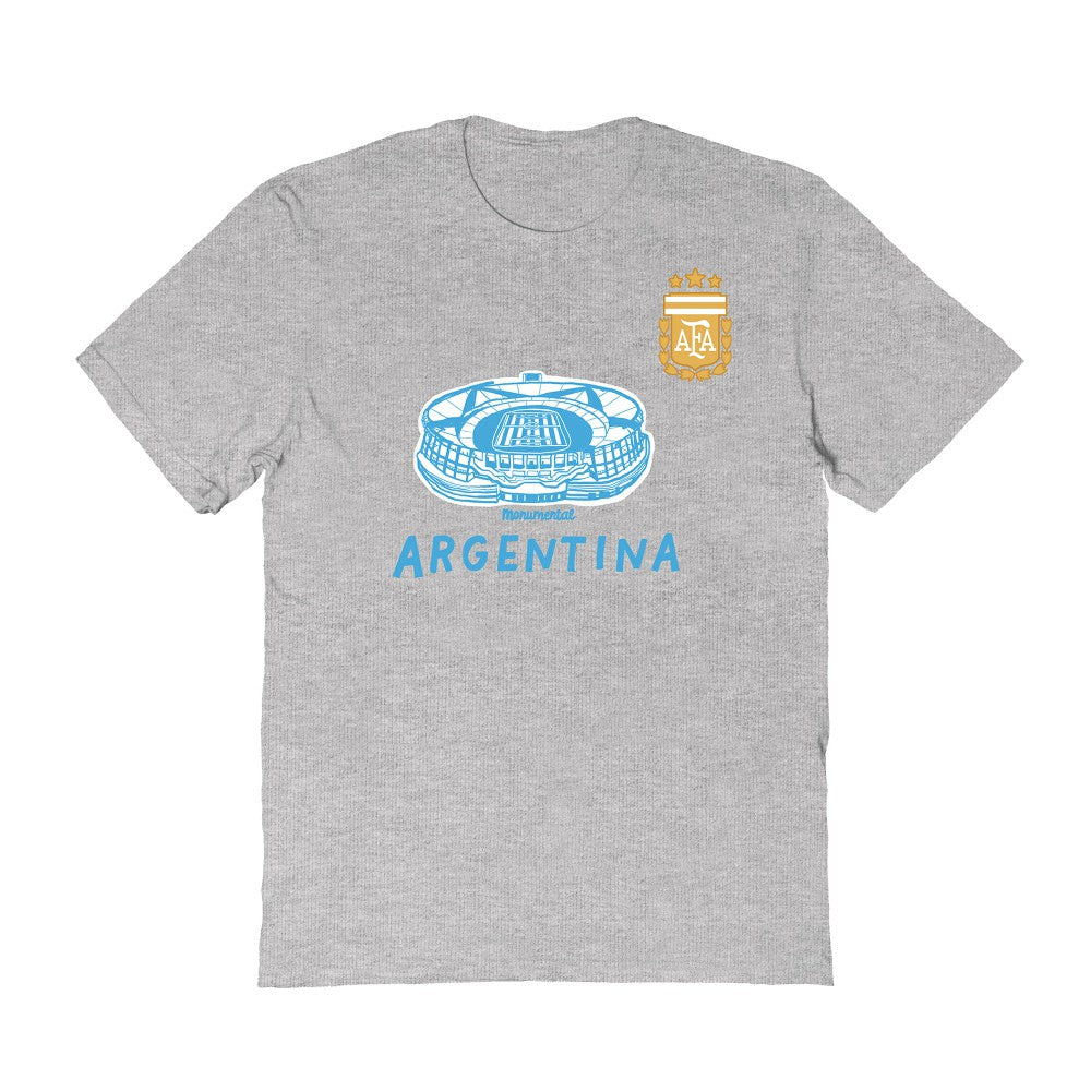 Argentina National Team Vive La Fete Women's Stadium Style T-Shirt for sale - Gray 