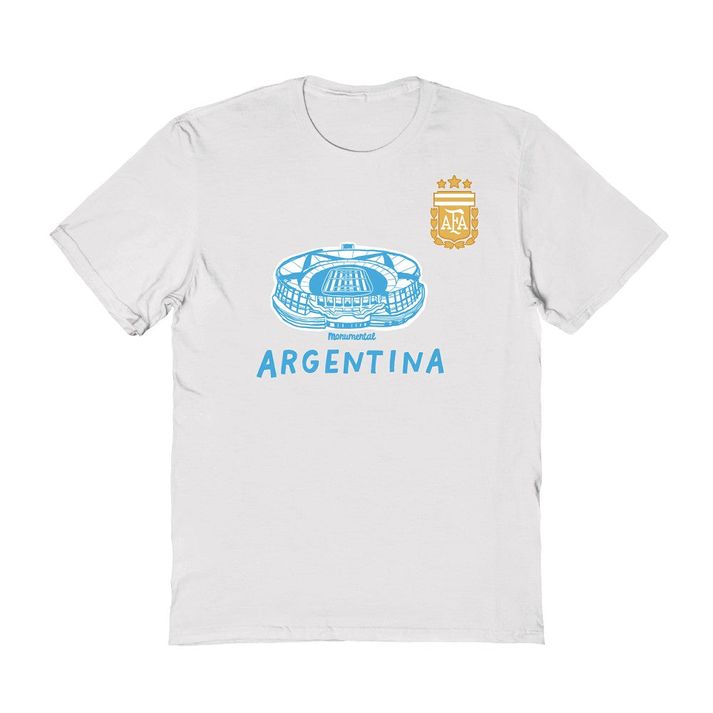 Argentina National Team Vive La Fete Women's Stadium Style T-Shirt for sale - White 