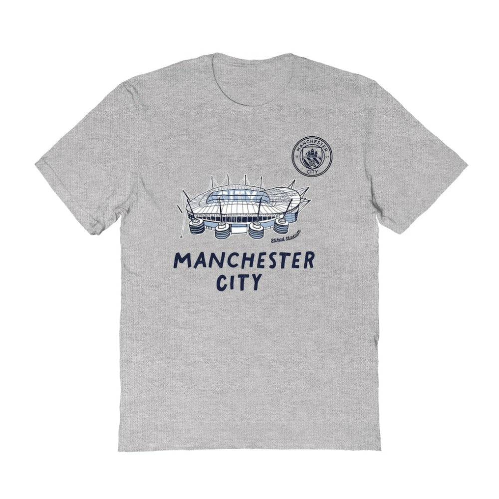 Manchester City Vive La Fete Women's Stadium Style T-Shirt Discount - Gray 