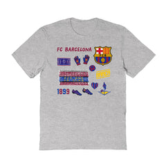 Barcelona Vive La Fete Women's Impressions Icons T-Shirt on sale - Gray 