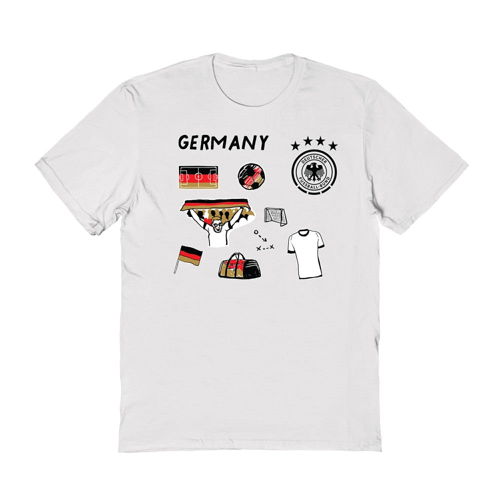 Germany National Team Vive La Fete Women's Impressions Icons T-Shirt for sale - White 