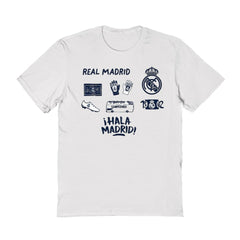 Real Madrid Vive La Fete Women's Impressions Icons T-Shirt Discount - White 