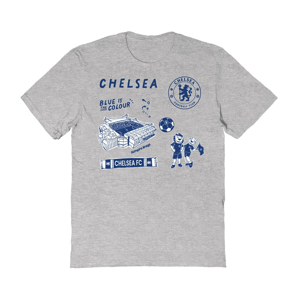 Chelsea Vive La Fete Women's Impressions Icons T-Shirt on sale - Gray 