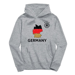 Germany National Team Vive La Fete Youth Map Style Hoodie for sale - Gray 