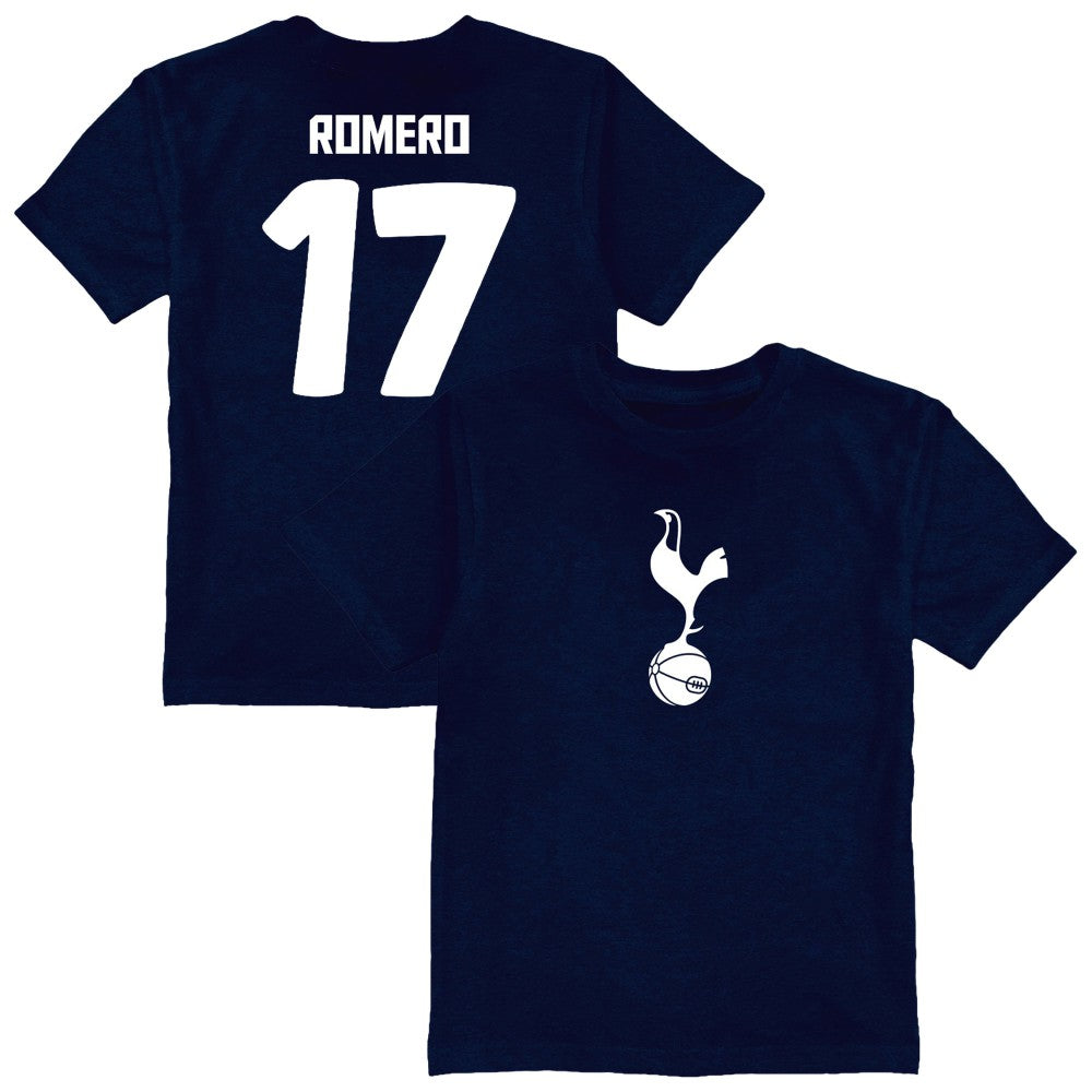 Cristian Romero Tottenham Hotspur Vive La Fete Youth Player Name & Number Color Badge T-Shirt Sale - Navy 