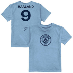 Erling Haaland Manchester City Vive La Fete Toddler Player Name & Number Color Badge T-Shirt Discount - Light Blue 