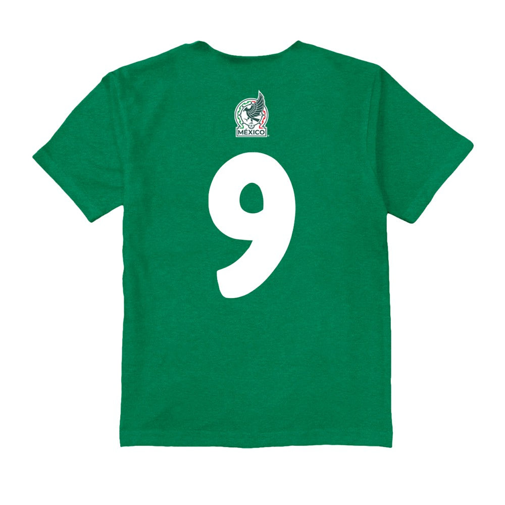 Raúl Jiménez Mexico National Team Vive La Fete Toddler Player Name & Number Color Badge T-Shirt for sale - Green 