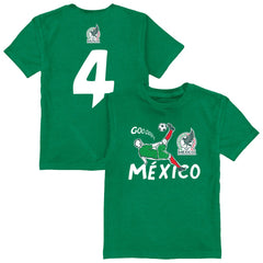Edson Álvarez Mexico National Team Vive La Fete Youth Player Name & Number Chilena Style T-Shirt for sale - Green 