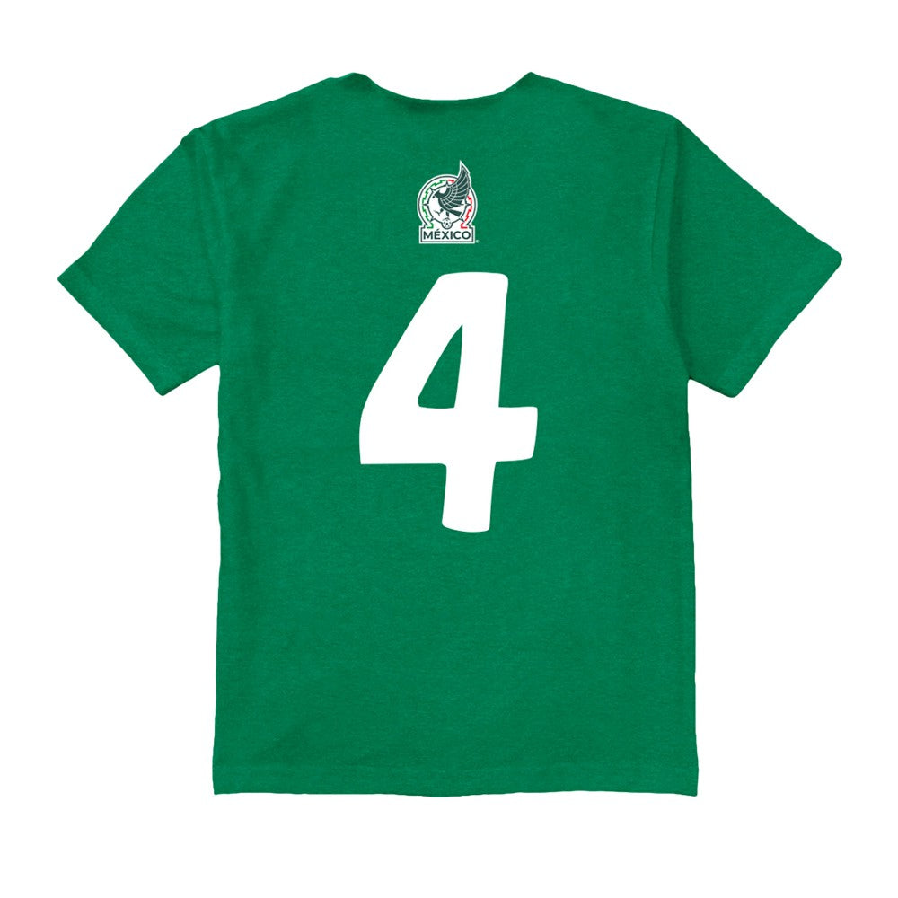 Edson Álvarez Mexico National Team Vive La Fete Youth Player Name & Number Chilena Style T-Shirt for sale - Green 