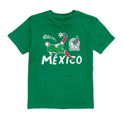 Raúl Jiménez Mexico National Team Vive La Fete Youth Player Name & Number Chilena Style T-Shirt for sale - Green 