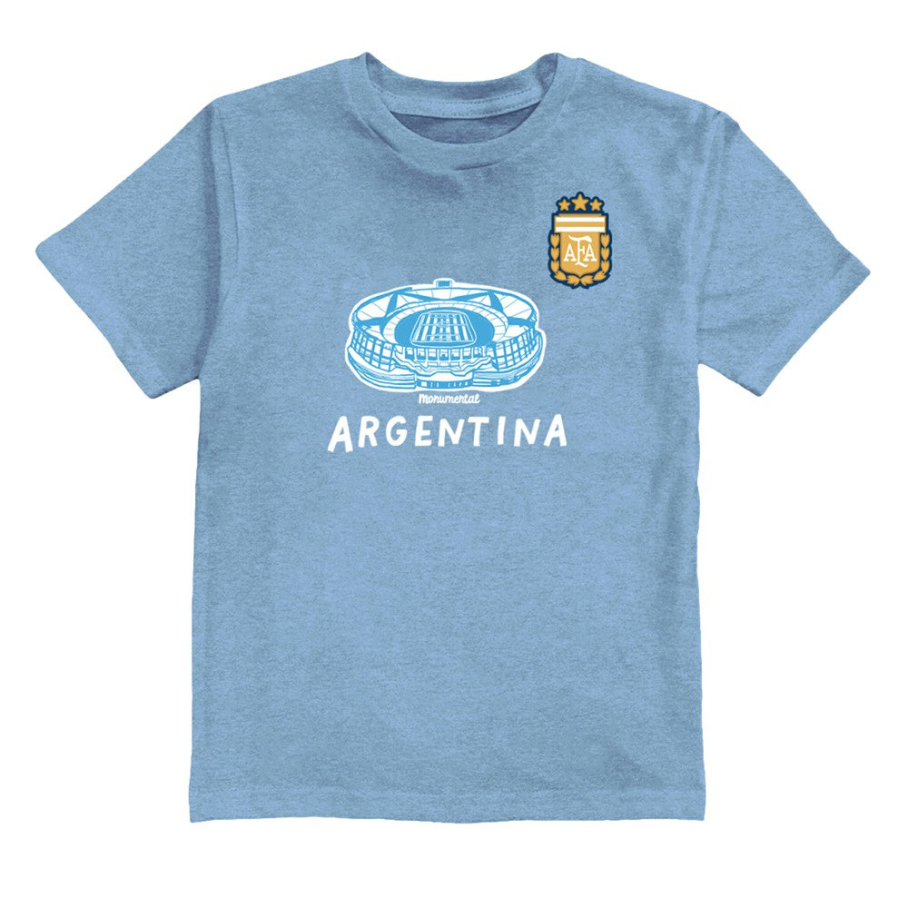 Lautaro Martinez Argentina National Team Vive La Fete Youth Player Name & Number Stadium Style T-Shirt for sale - Light Blue 