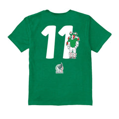 Santiago Gimenez Mexico National Team Vive La Fete Youth Player Name & Number Stadium Style T-Shirt for sale - Green 