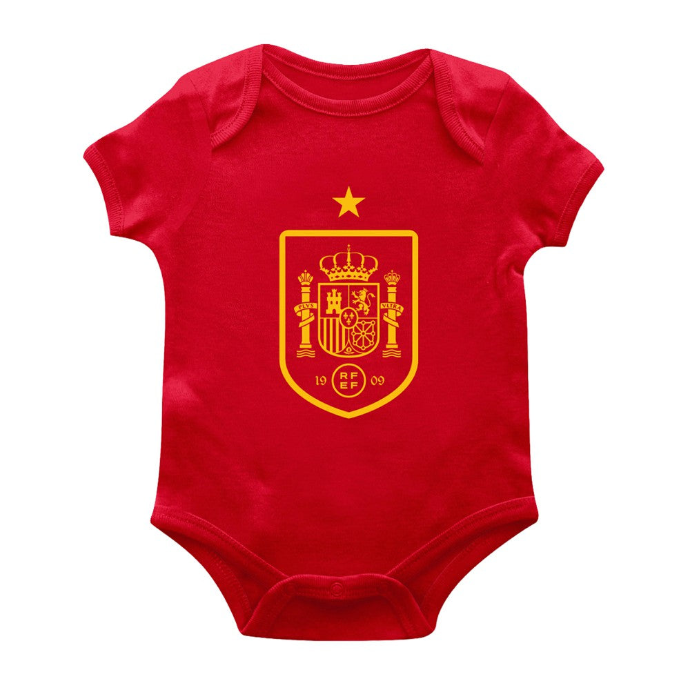 Spain National Team Vive La Fete Infant Color Badge Bodysuit for sale - Red 