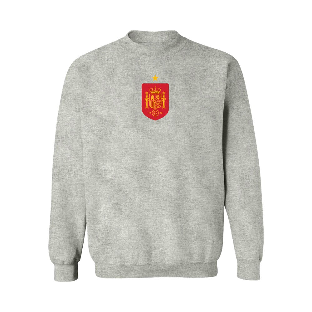 Spain National Team Vive La Fete Women's Color Badge Sweatshirt for sale - Gray 