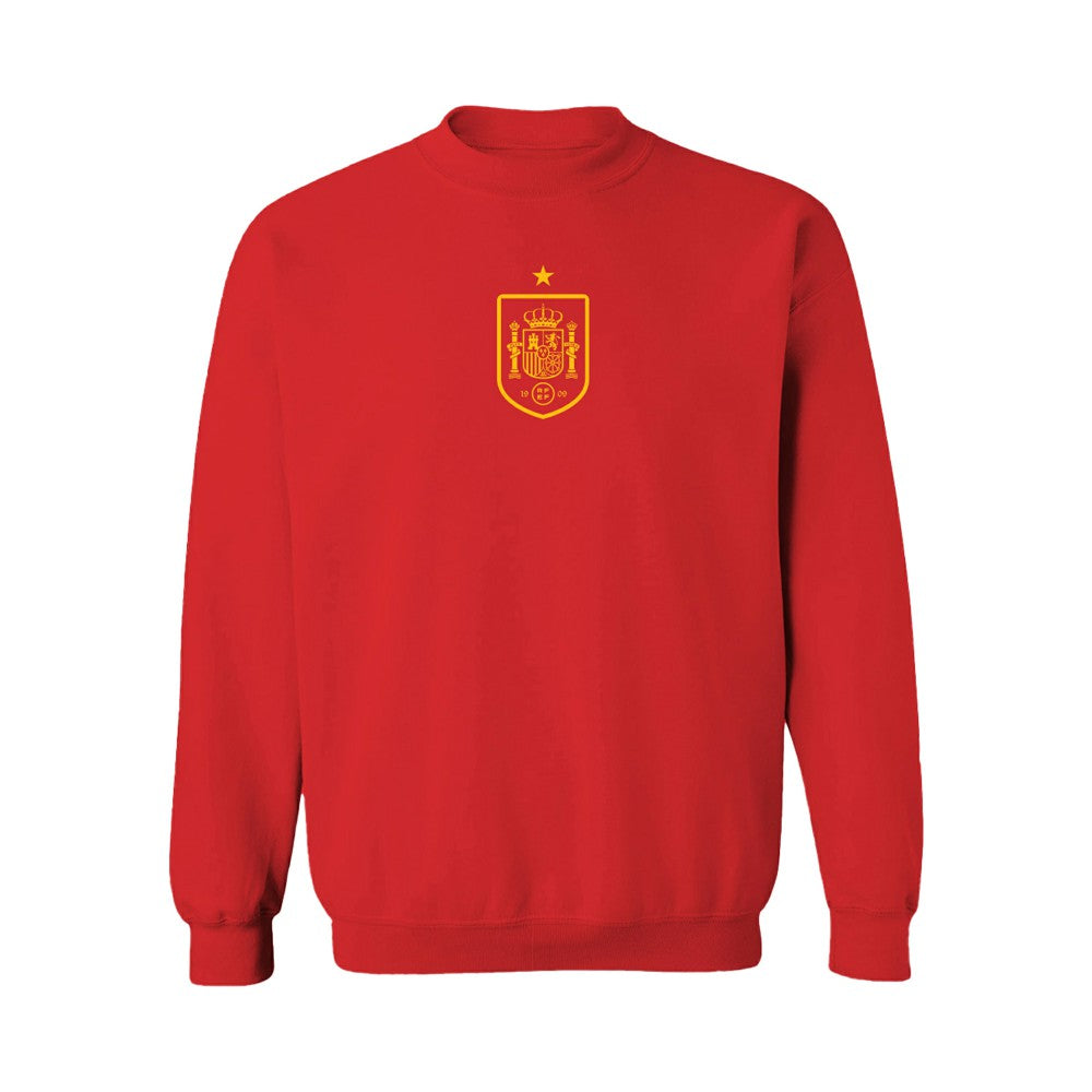 Spain National Team Vive La Fete Women's Color Badge Sweatshirt for sale - Red 