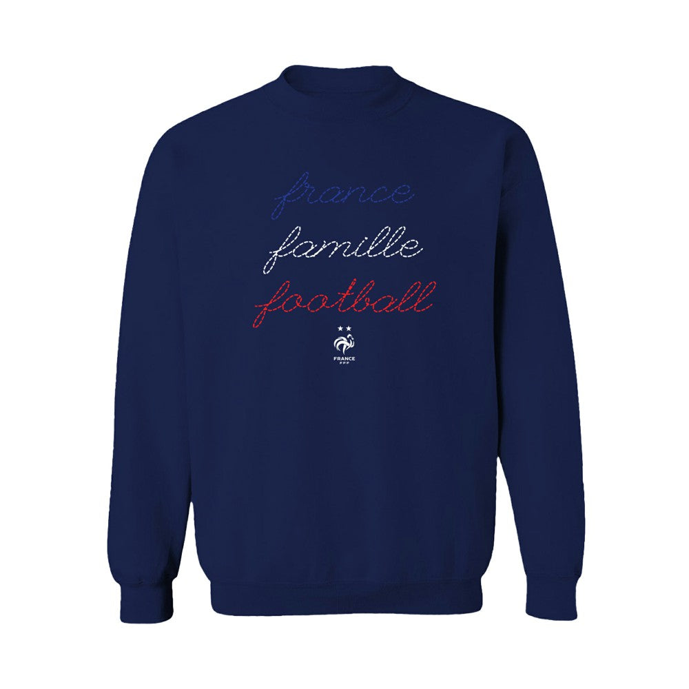 France National Team Vive La Fete Women's Famille Football Sweatshirt for sale - Navy 