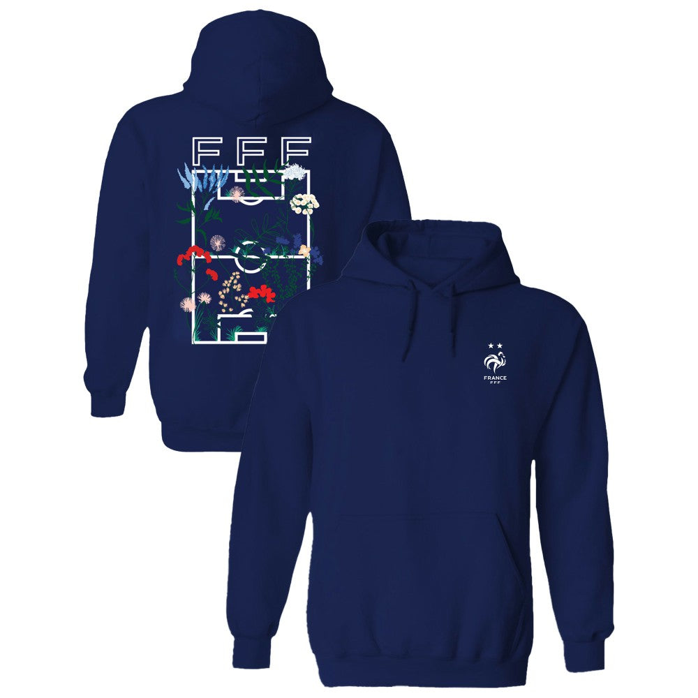 France National Team Vive La Fete Women's Soccer Field Fleece Hood for sale - Navy 