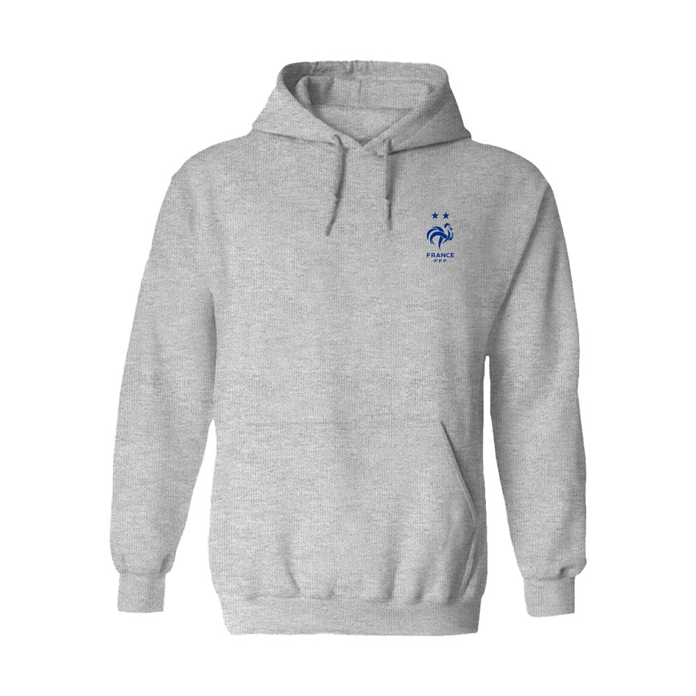 France National Team Vive La Fete Women's Color Badge Fleece Hoodie for sale - Gray 