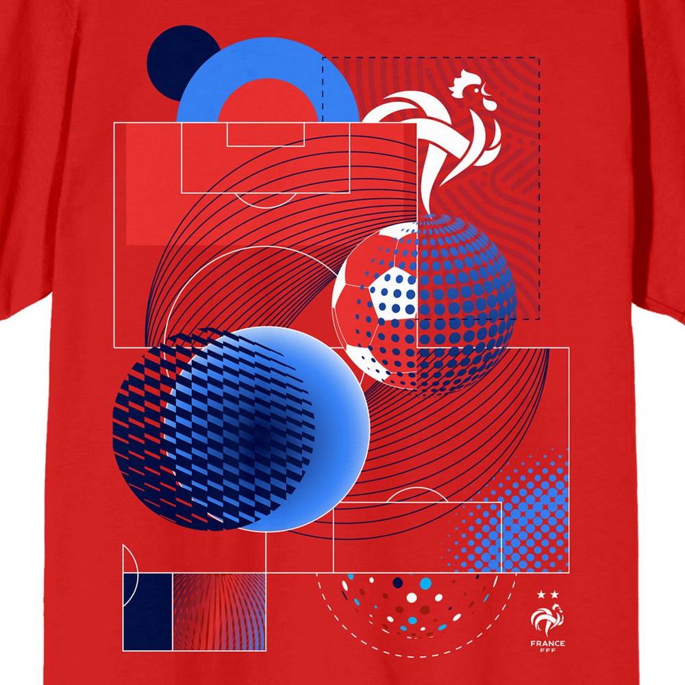 France National Team Abstract Art T-Shirt for sale - Red 