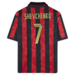 Andriy Shevchenko AC Milan Autographed 1994 Red/Black Home Jersey  on sale - Icons 