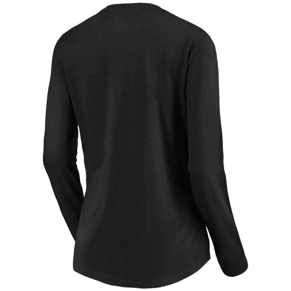 Bayern Munich Women's Logo Long Sleeve V-Neck T-Shirt on sale - Black 