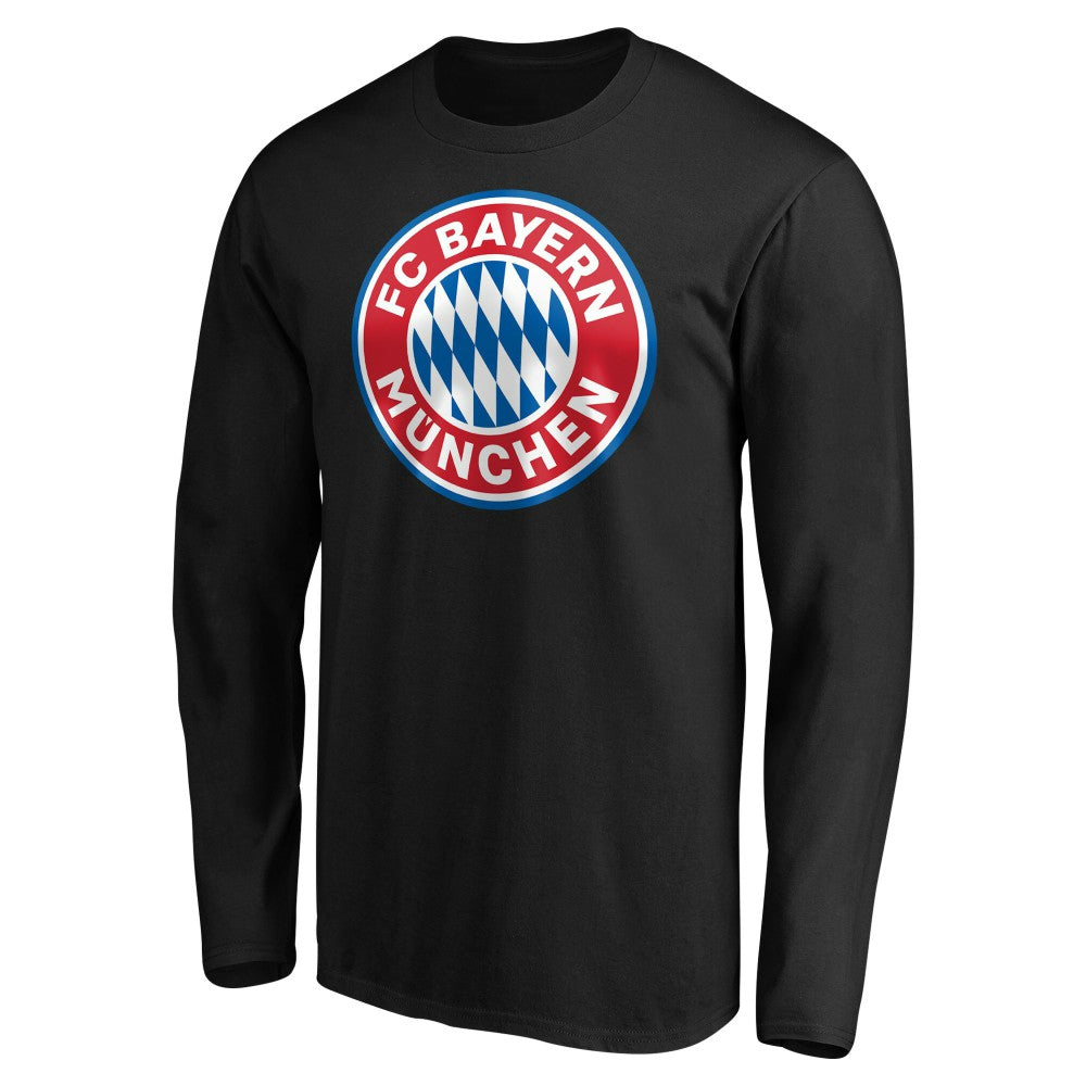 Bayern Munich Logo Long Sleeve T-Shirt on sale - Black 