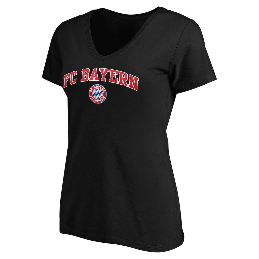 Bayern Munich Women's Heart and Soul V-Neck T-Shirt on sale - Black 