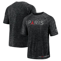 Paris Saint-Germain Tower Space-Dye Raglan T-Shirt on sale - Black 