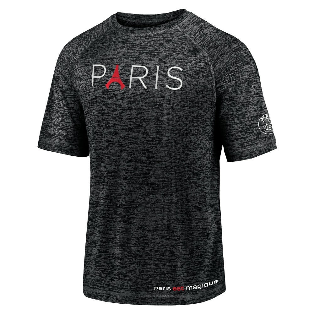 Paris Saint-Germain Tower Space-Dye Raglan T-Shirt on sale - Black 