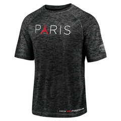 Paris Saint-Germain Tower Space-Dye Raglan T-Shirt on sale - Black 