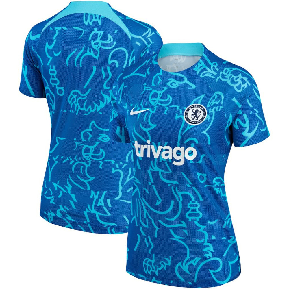 Chelsea Women's 2022/23 Pre-Match Home Performance Top Discount - Blue 