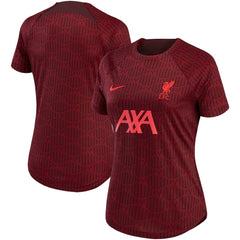 Liverpool Women's 2022/23 Pre-Match Home Performance Top Discount - Burgundy 