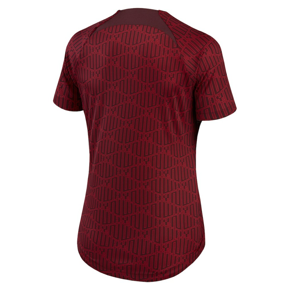 Liverpool Women's 2022/23 Pre-Match Home Performance Top Discount - Burgundy 