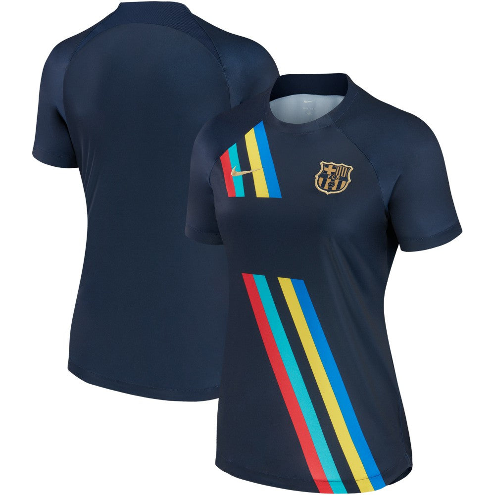 Barcelona Women's 2022/23 Pre-Match AWAY Performance Top on sale - Navy 