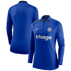 Chelsea Women's Strike Drill Raglan Performance Quarter-Zip Top on sale - Blue 