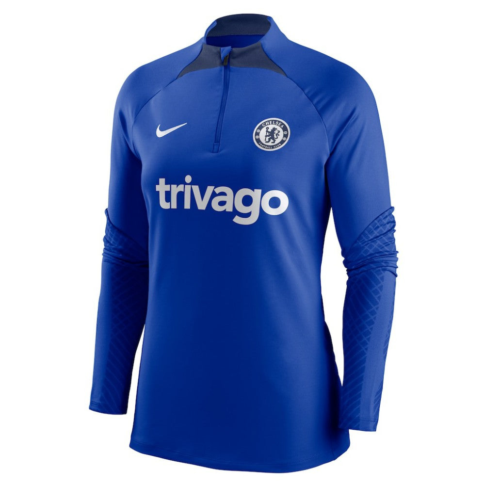 Chelsea Women's Strike Drill Raglan Performance Quarter-Zip Top on sale - Blue 