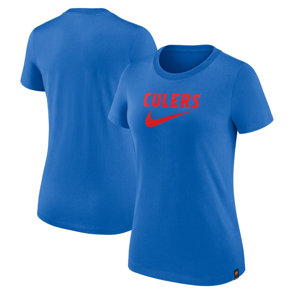 Barcelona Women's Swoosh T-Shirt on sale - Blue 