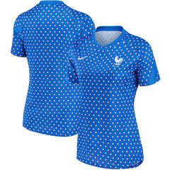 France Women's National Team Women's 2022/23 Away Pre-Match Performance Top for sale - Blue 