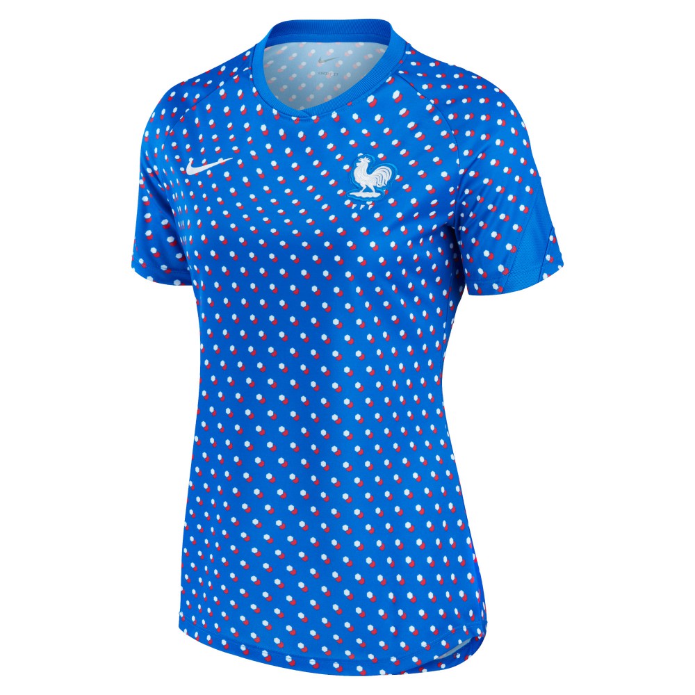 France Women's National Team Women's 2022/23 Away Pre-Match Performance Top for sale - Blue 