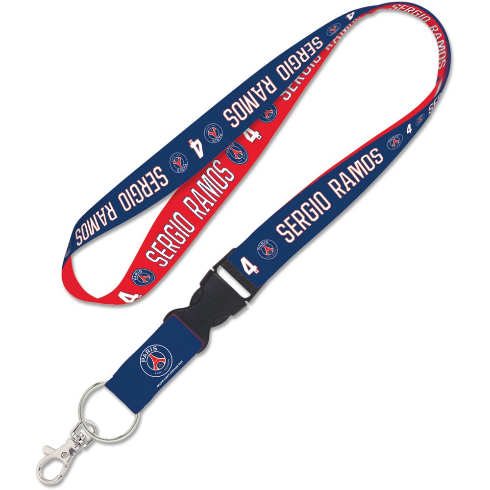 Sergio Ramos Paris Saint-Germain WinCraft 1" Player Detachable Buckle Lanyard 