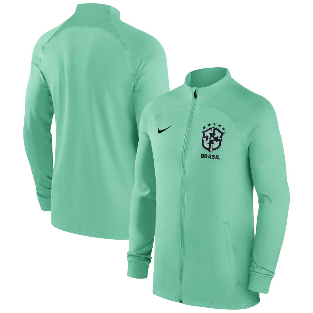 Brazil National Team Strike Raglan Full-Zip Performance Track Jacket for sale - Green 