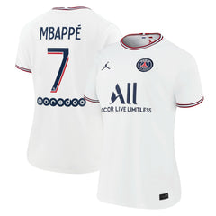 Kylian Mbappé Paris Saint-Germain Jordan Brand Women's 2021/22 Fourth Replica Jersey on sale - White 