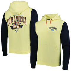 Club America Retro Raglan Pullover Hoodie Discount - Yellow 