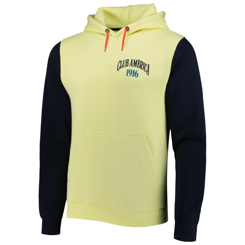 Club America Retro Raglan Pullover Hoodie Discount - Yellow 